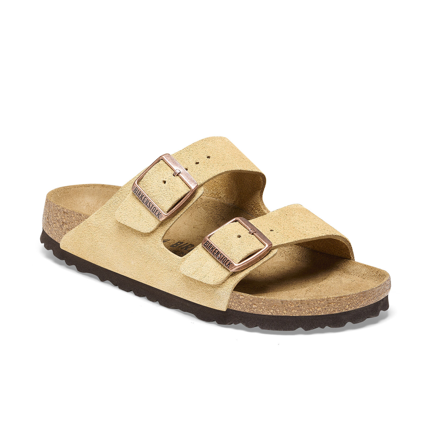 BIRKENSTOCK ARIZONA SUEDE LEATHER LATTE CREAM (NARROW)