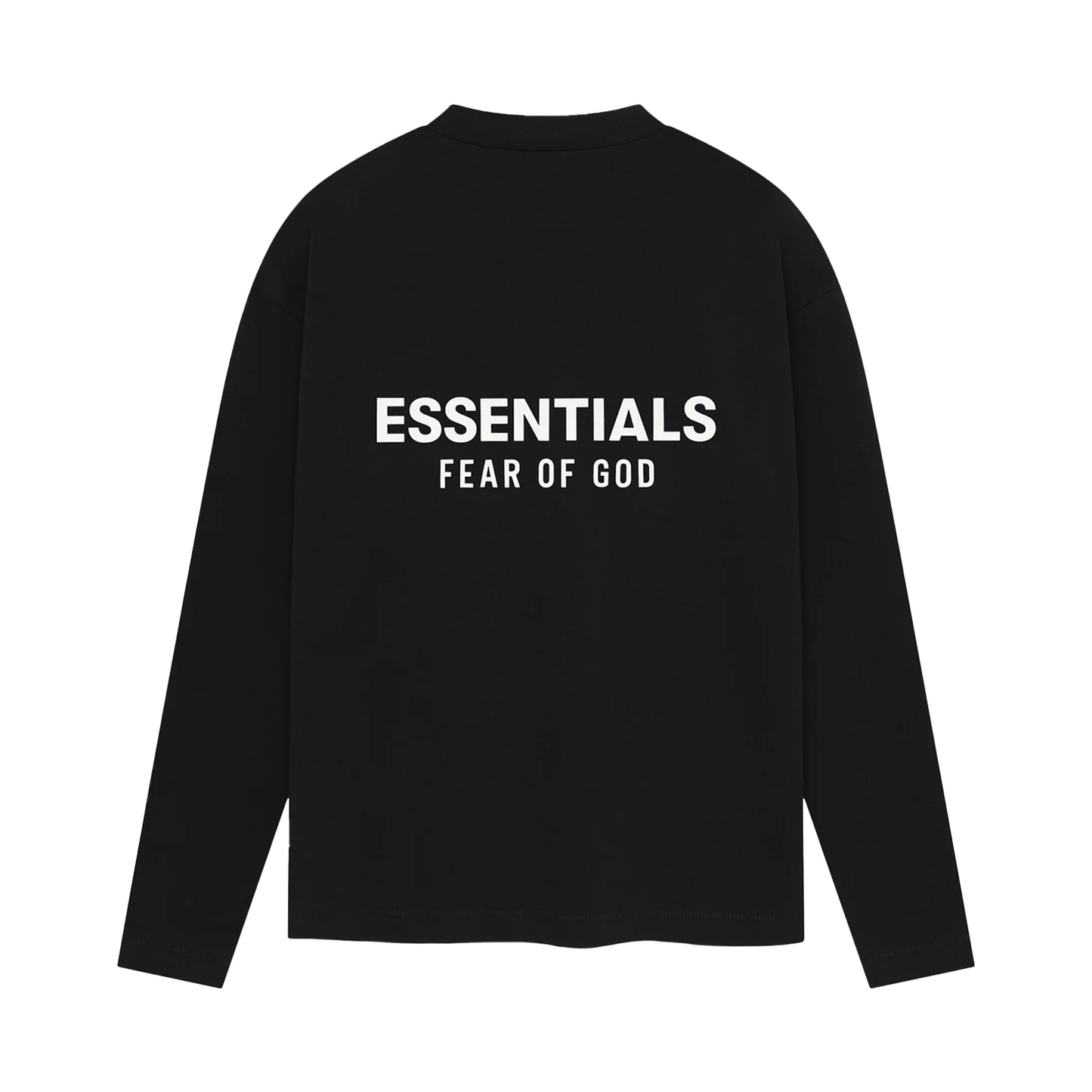 FEAR OF GOD ESSENTIALS CLASSIC FIT LONG SLEEVE JET BLACK