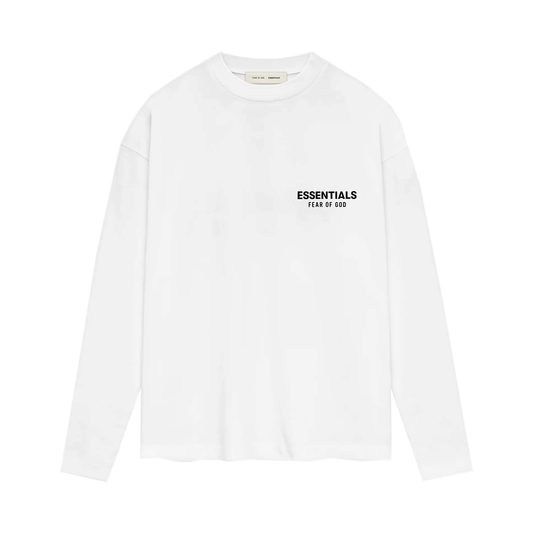 FEAR OF GOD ESSENTIALS CLASSIC FIT LONG SLEEVE BRIGHT WHITE