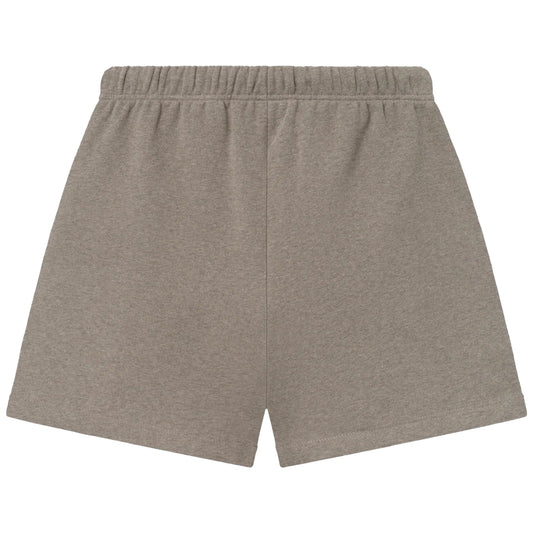 FEAR OF GOD ESSENTIALS SOCCER FLEECE SHORTS HOMESTEAD HEATHER