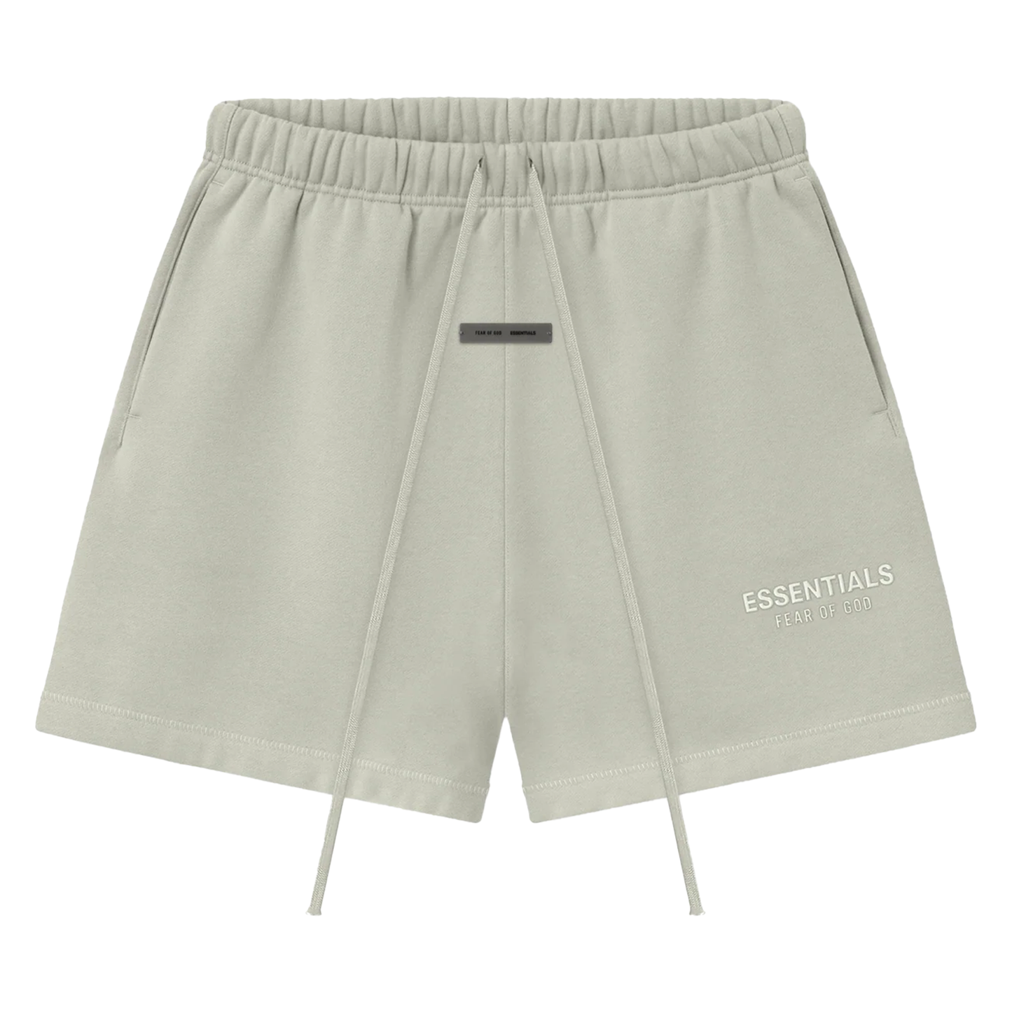 FEAR OF GOD ESSENTIALS SOCCER FLEECE SHORTS ABBEY STONE