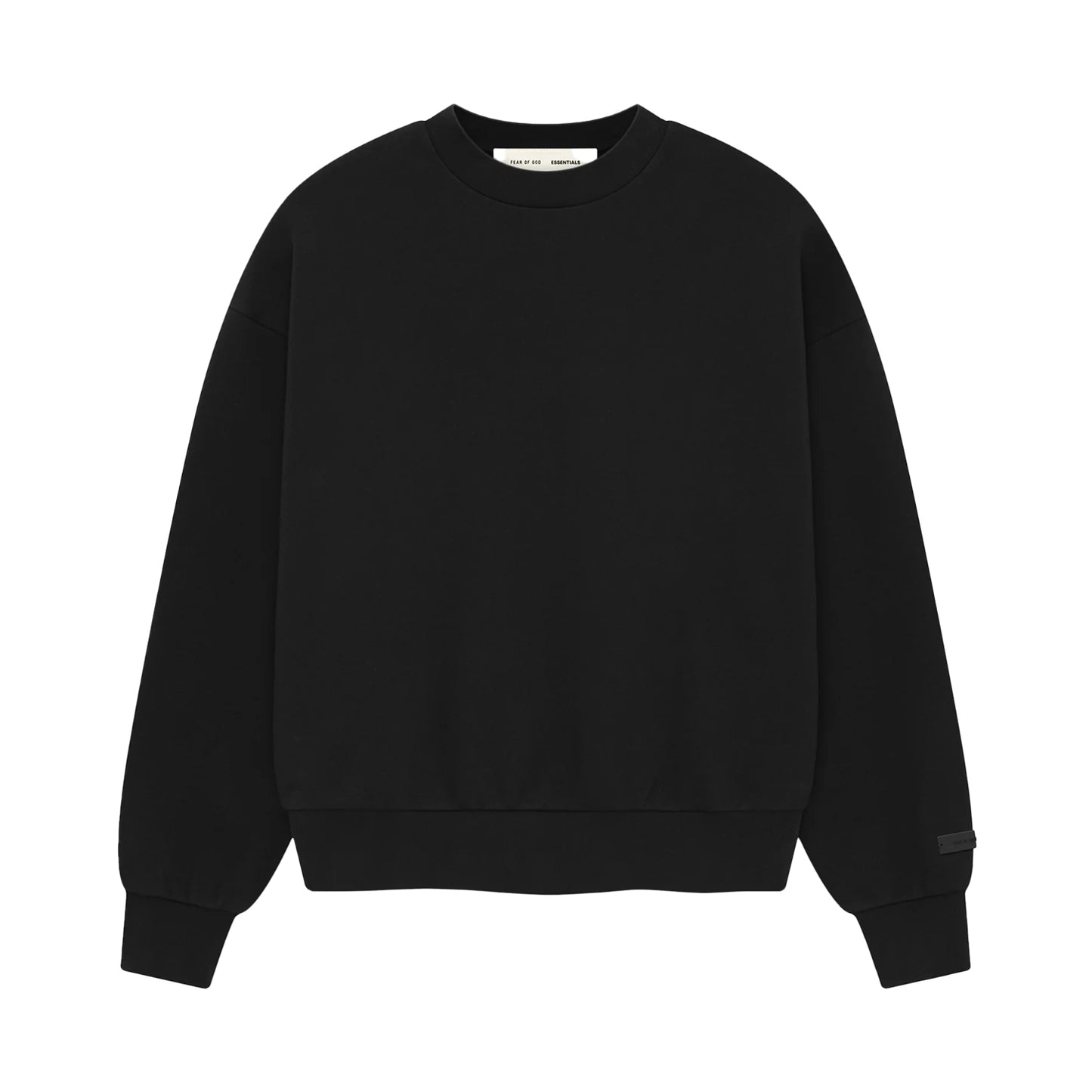 FEAR OF GOD ESSENTIALS CLASSIC CREWNECK SWEATSHIRT (JET BLACK)