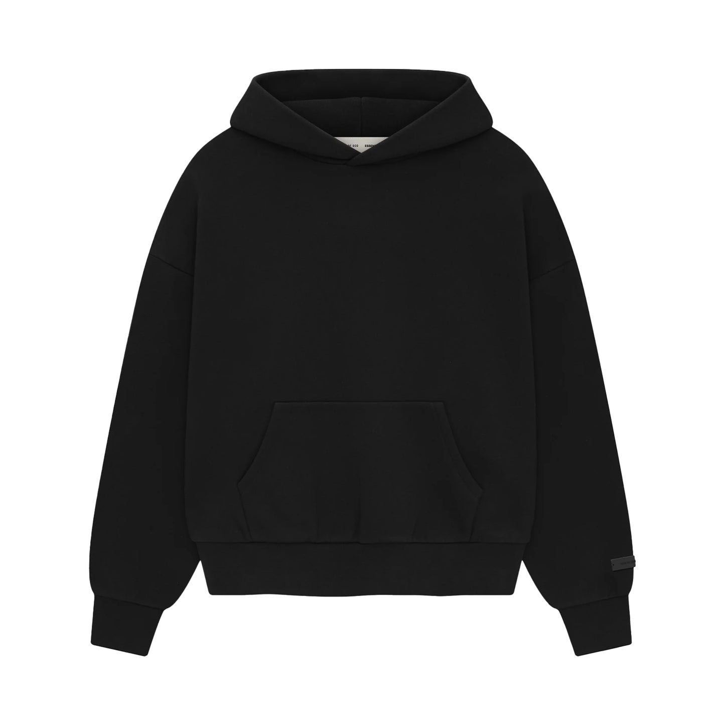FEAR OF GOD ESSENTIALS CLASSIC FIT FLEECE HOODIE JET BLACK