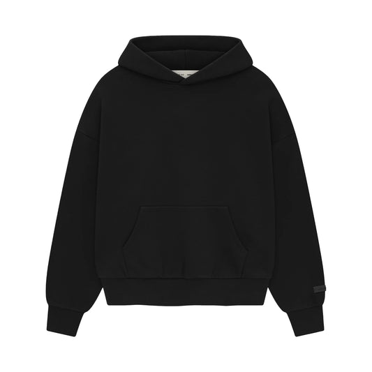 FEAR OF GOD ESSENTIALS CLASSIC FIT FLEECE HOODIE JET BLACK