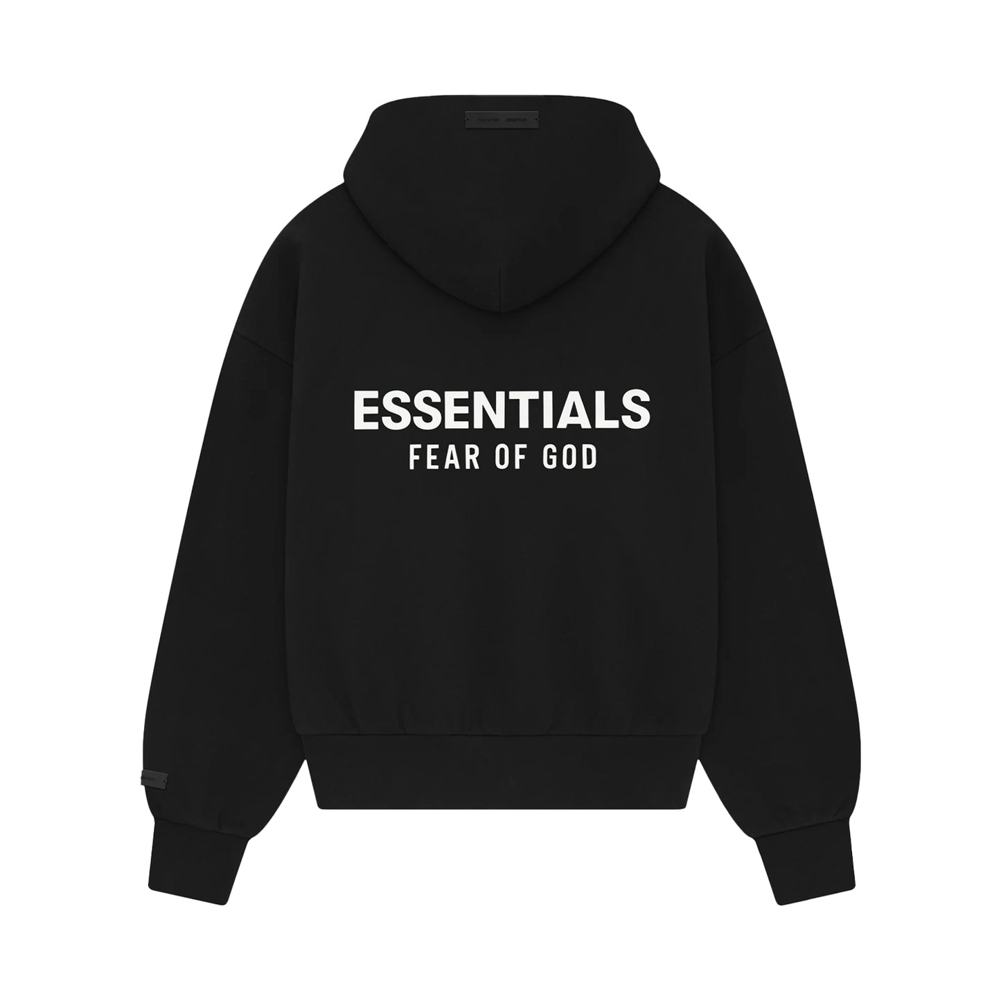 FEAR OF GOD ESSENTIALS CLASSIC FIT FLEECE HOODIE JET BLACK