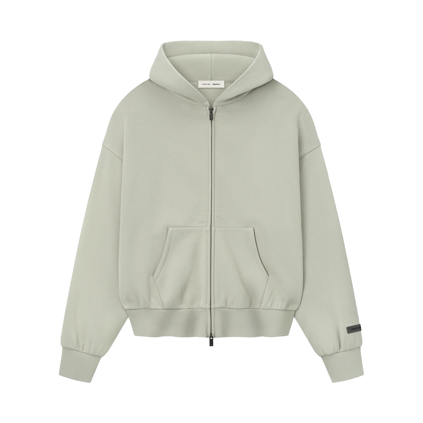 FEAR OF GOD ESSENTIALS CLASSIC FLEECE ZIP-UP HOODIE ABBEY STONE