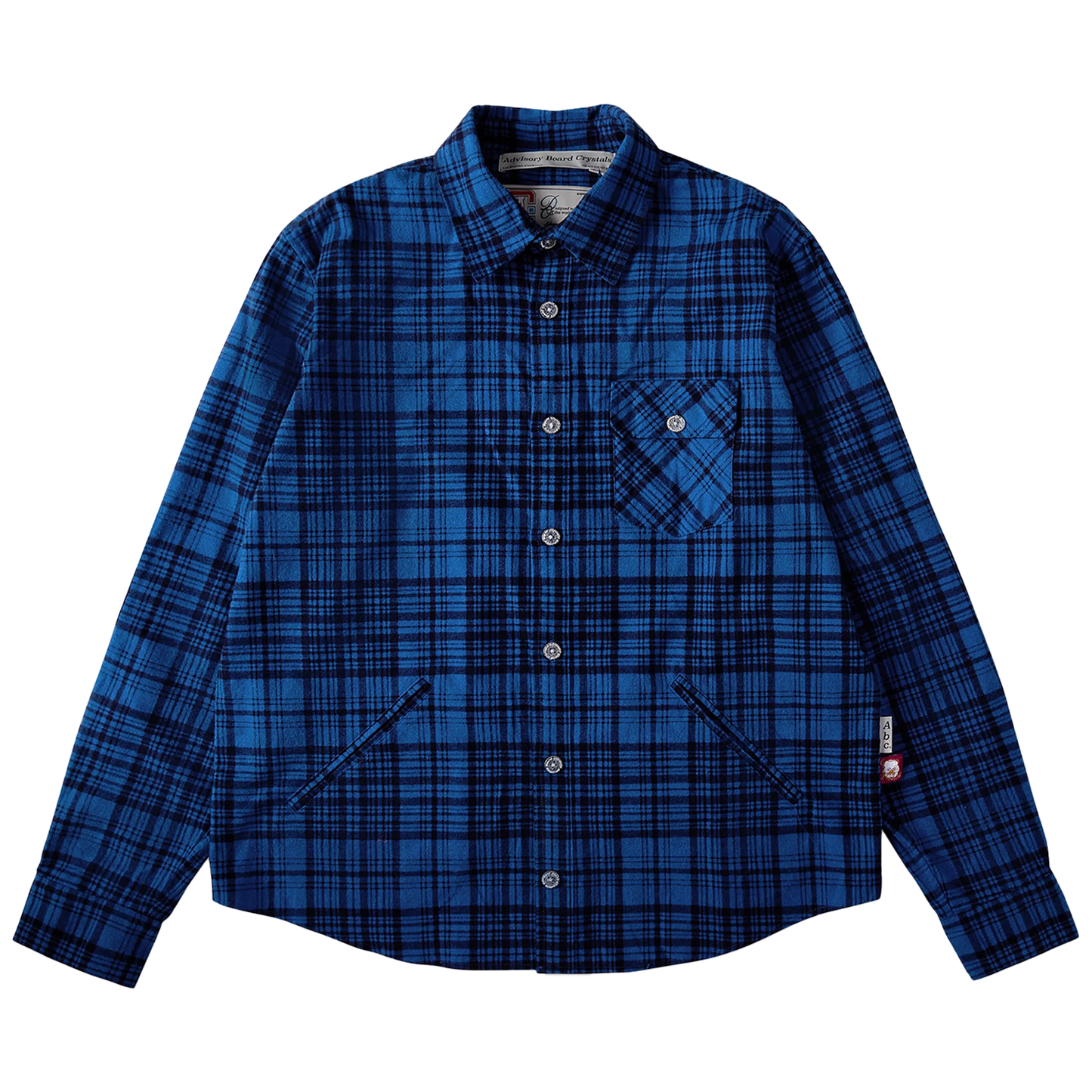 ADVISORY BOARD CRYSTALS ABC. ALUMNI PLAID OVERSHIRT BLUE