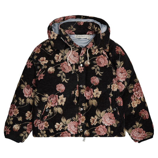 ADVISORY BOARDS CRYSTALS Abc. FLORAL JACQUARD PUFFER JACKET