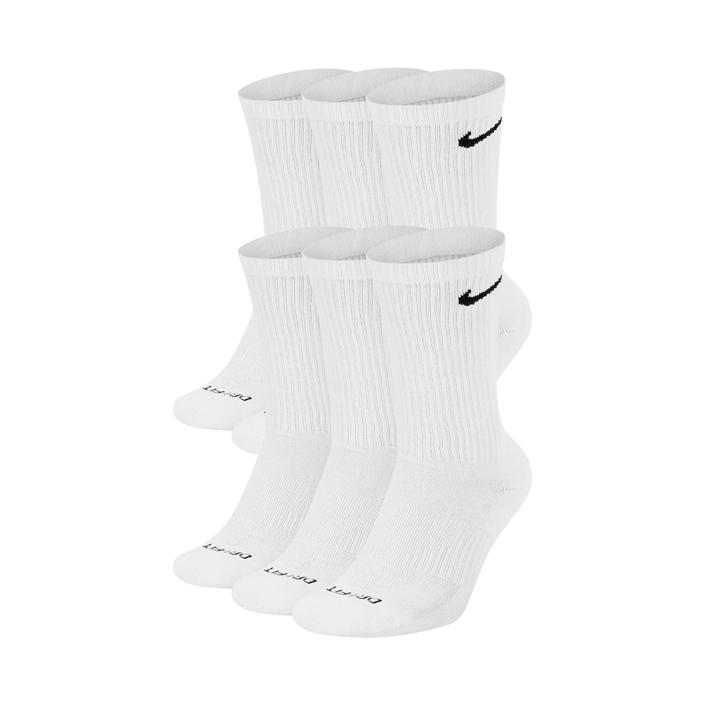 Nike Everyday Plus Cushioned Crew Socks 6 Pack SX6897-100