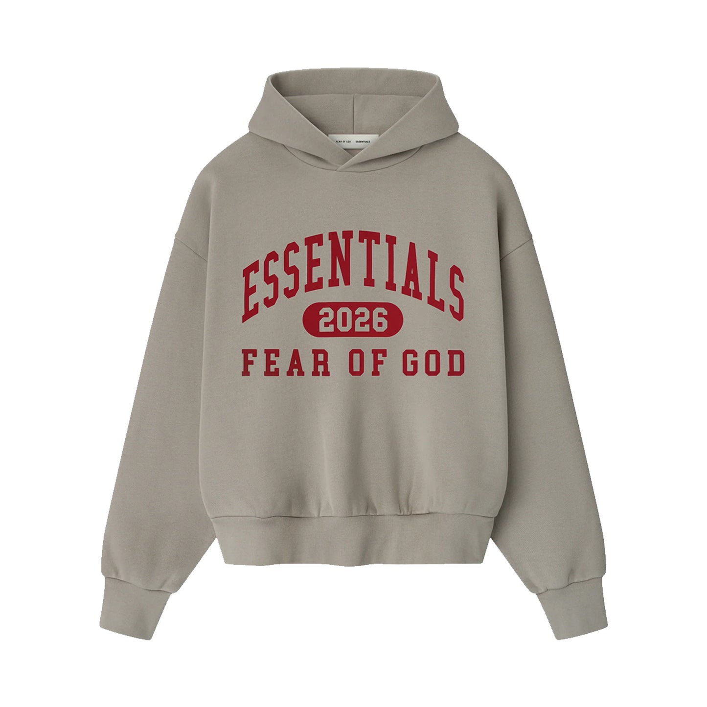 FEAR OF GOD CLASSIC FLEECE COLLEGIATE HOODIE SMOKE GREY