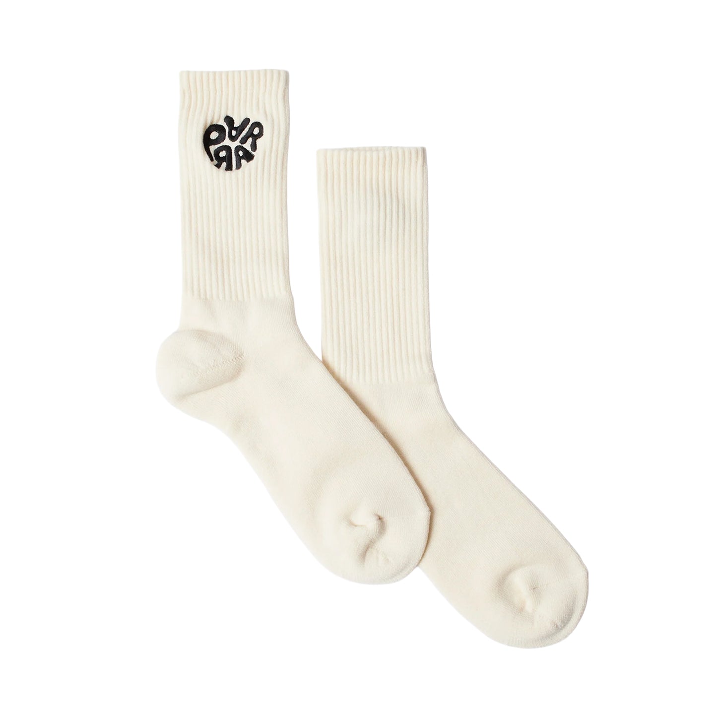 PARRA 1976 LOGO CREW SOCKS OFF WHITE