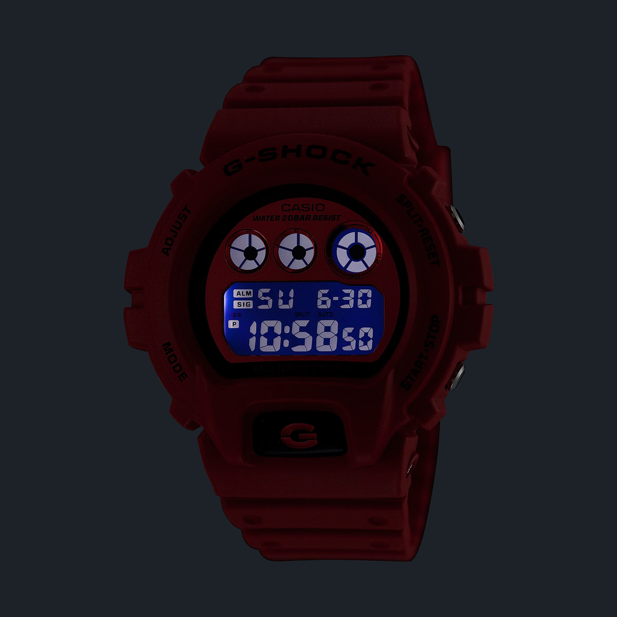 G-SHOCK DIGITAL 6900 SERIES RED/BLACK DW6900RRB-4
