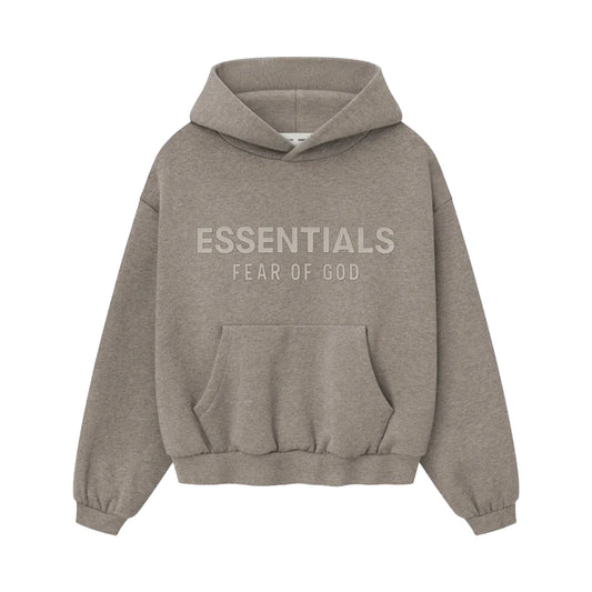 FEAR OF GOD ESSENTIALS KID'S FLEECE HOODIE HOMESTEAD HEATHER