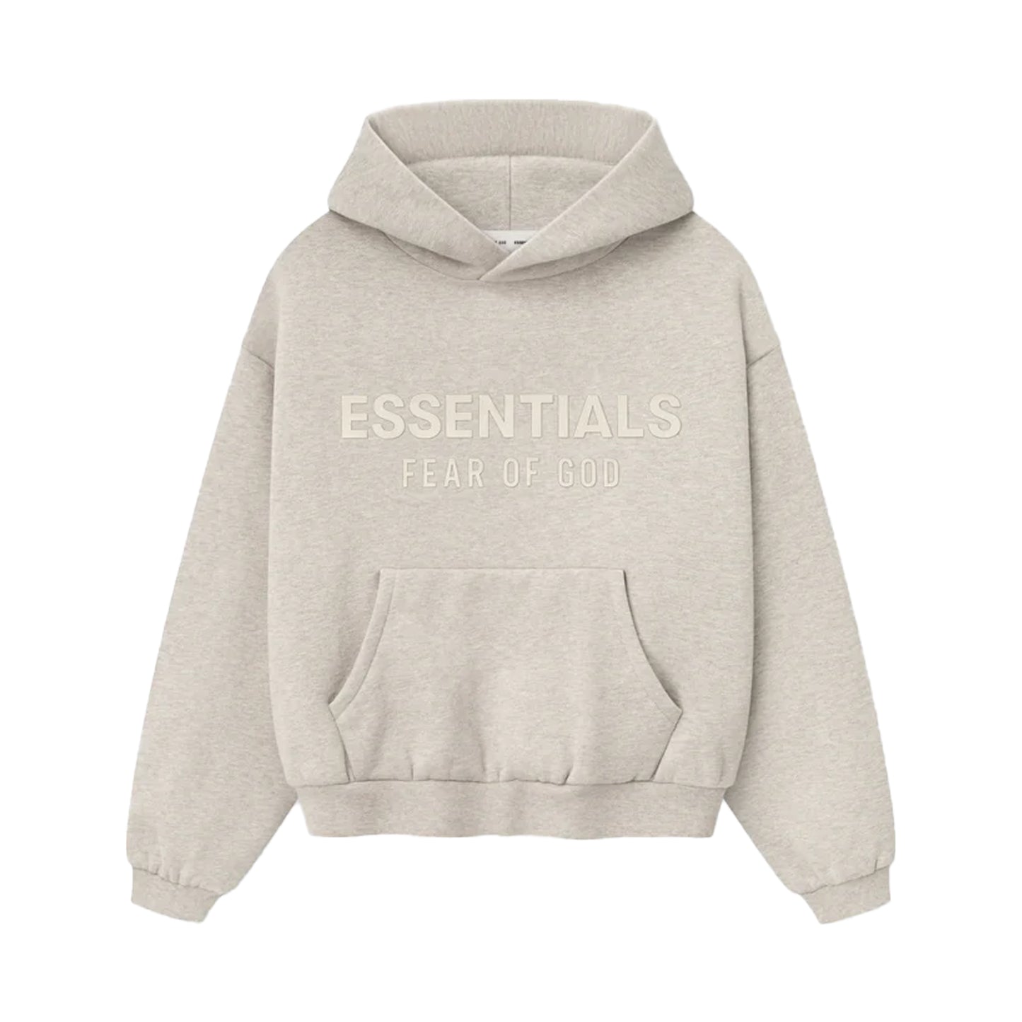 FEAR OF GOD ESSENTIALS KID'S FLEECE HOODIE HEATHER STONE