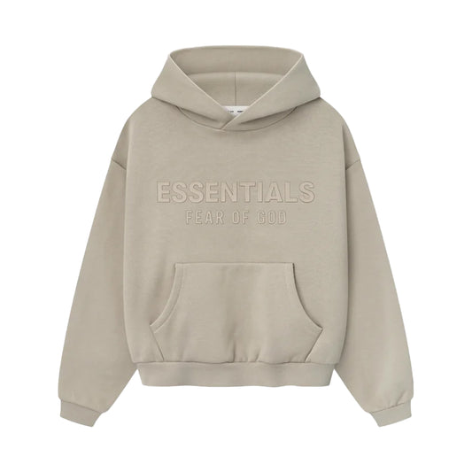 FEAR OF GOD ESSENTIALS KID'S FLEECE HOODIE TIMBER