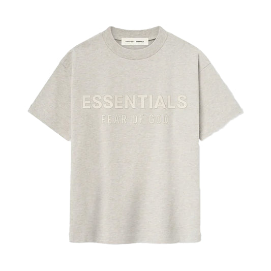 FEAR OF GOD ESSENTIALS KID'S CLASSIC CREWNECK TEE HEATHER STONE