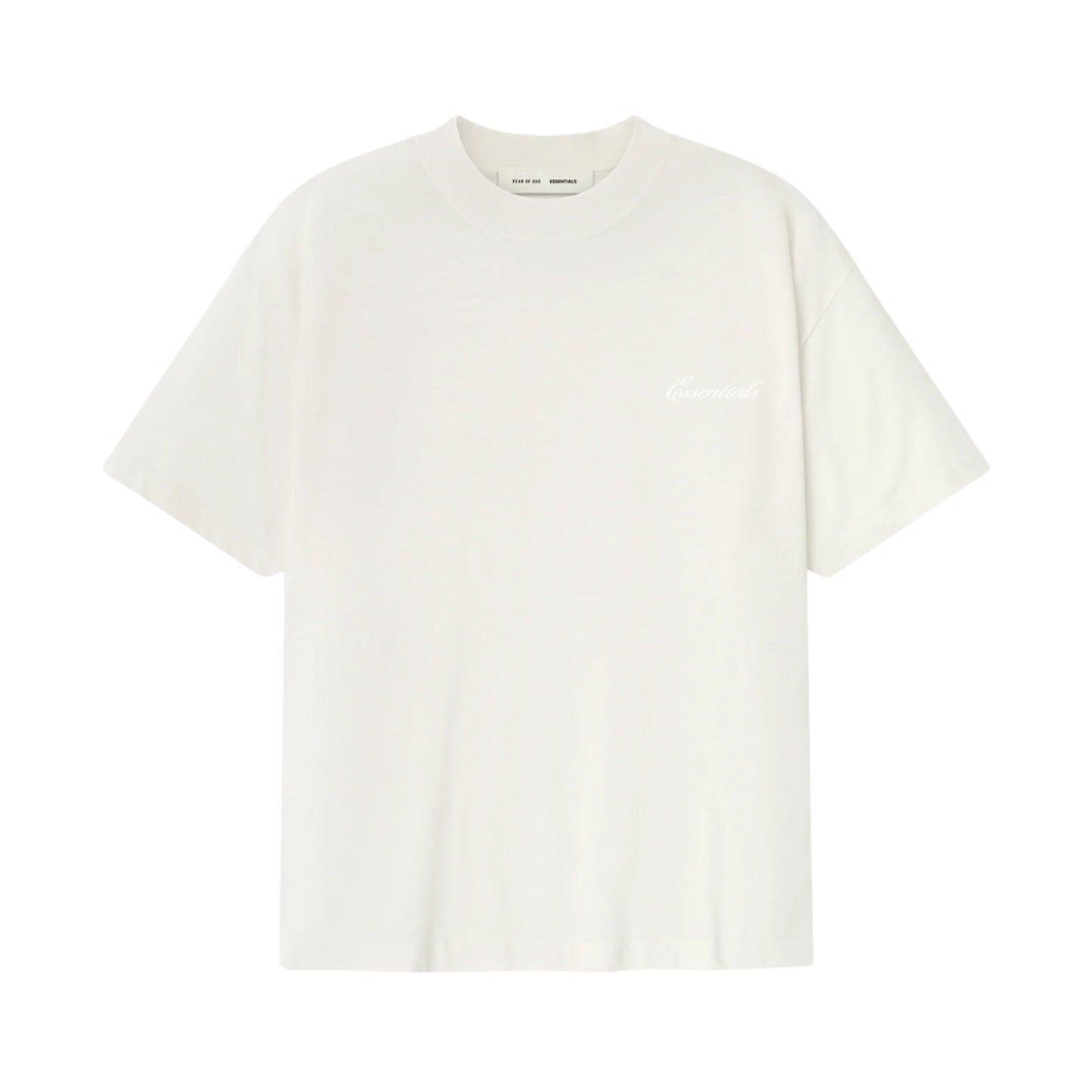 FEAR OF GOD ESSENTIALS EMBROIDERED ESSENTIALS TEE IVORY