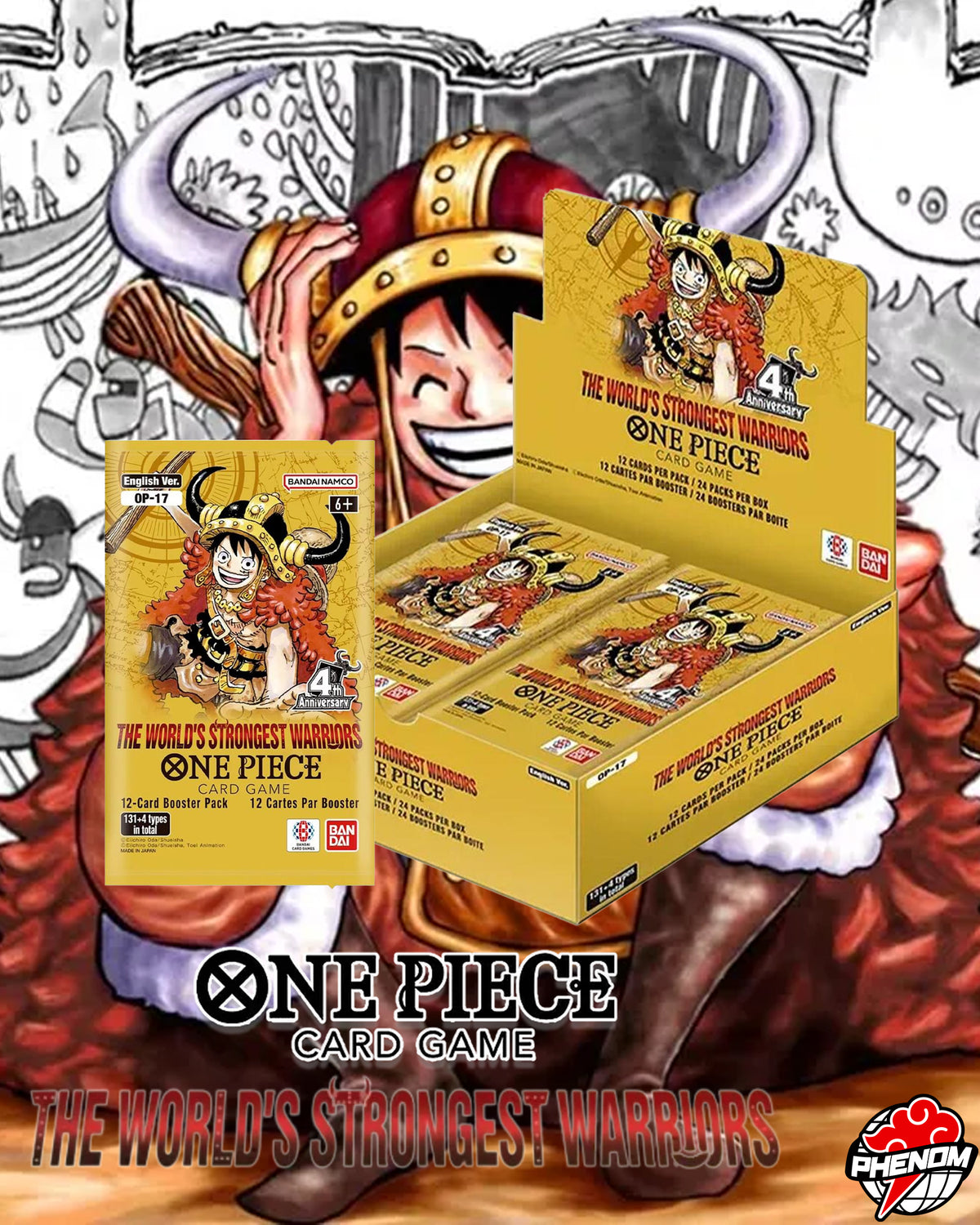 ONE PIECE TCG: THE WORLD'S STRONGEST WARRIORS BOOSTER BOX (OP-17)
