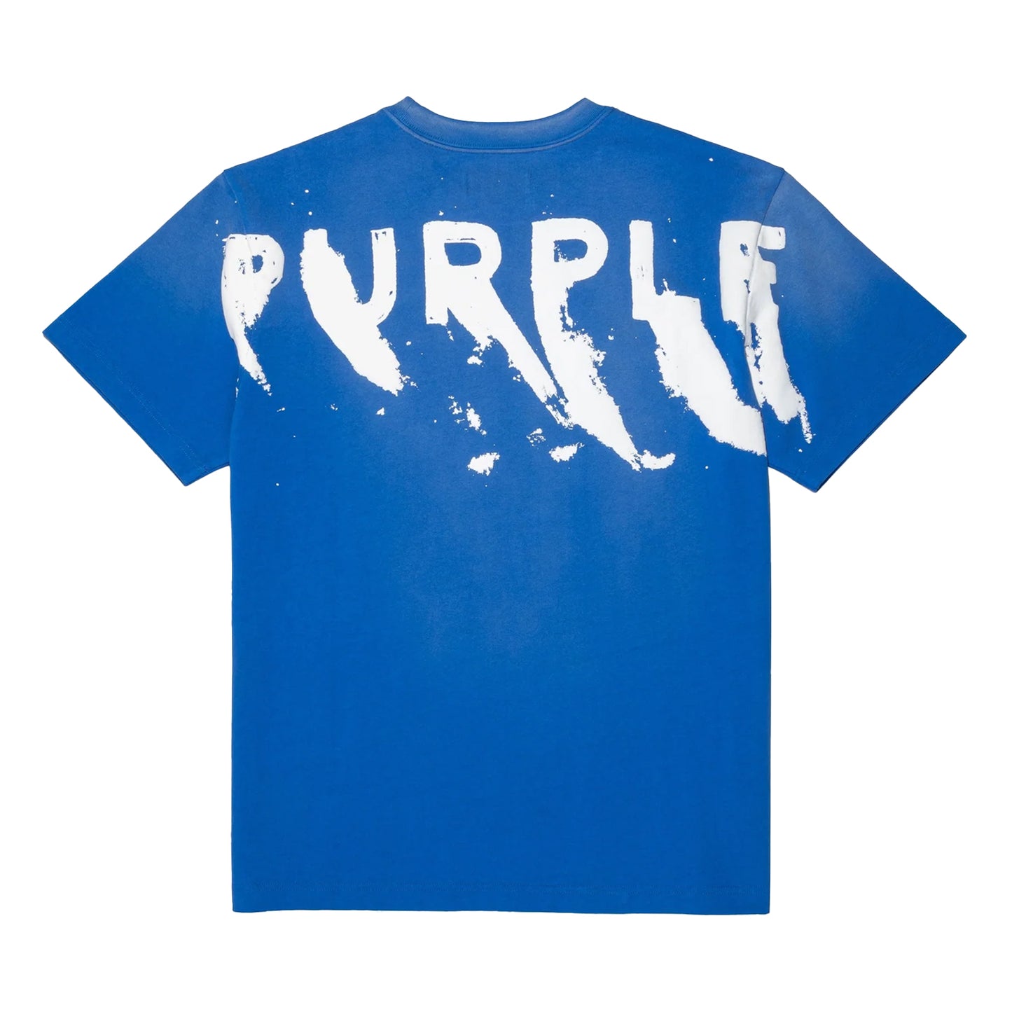 PURPLE P117 PAINTED WORDMARK T-SHIRT BLUE