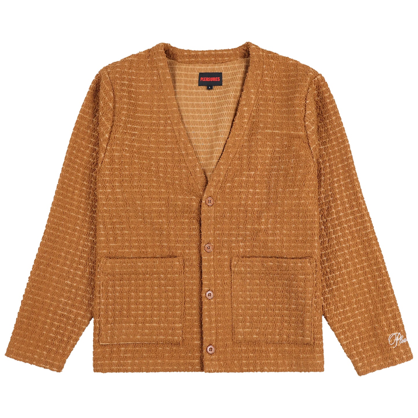 PLEASURES BOREDOM CARDIGAN BROWN