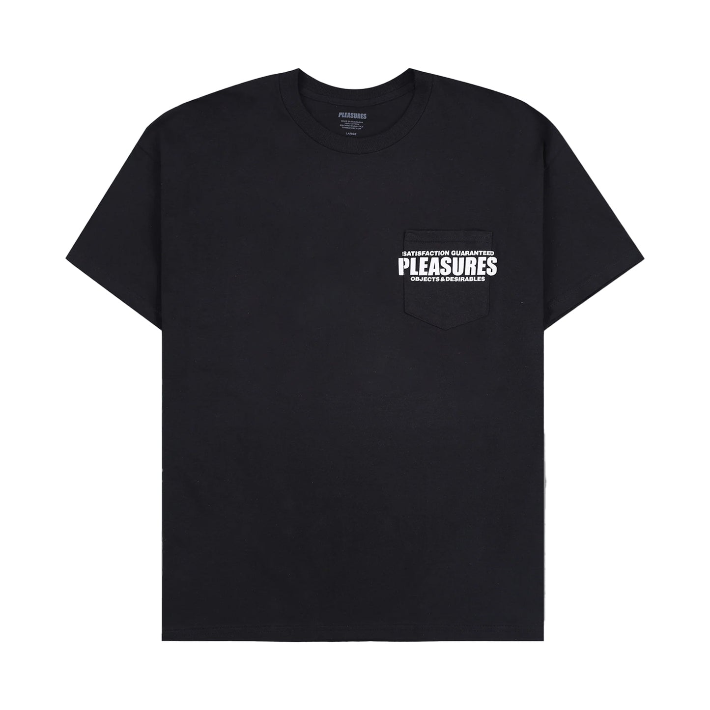 PLEASURES STAFF POCKET T-SHIRT BLACK