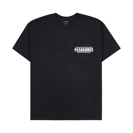 PLEASURES STAFF POCKET T-SHIRT BLACK