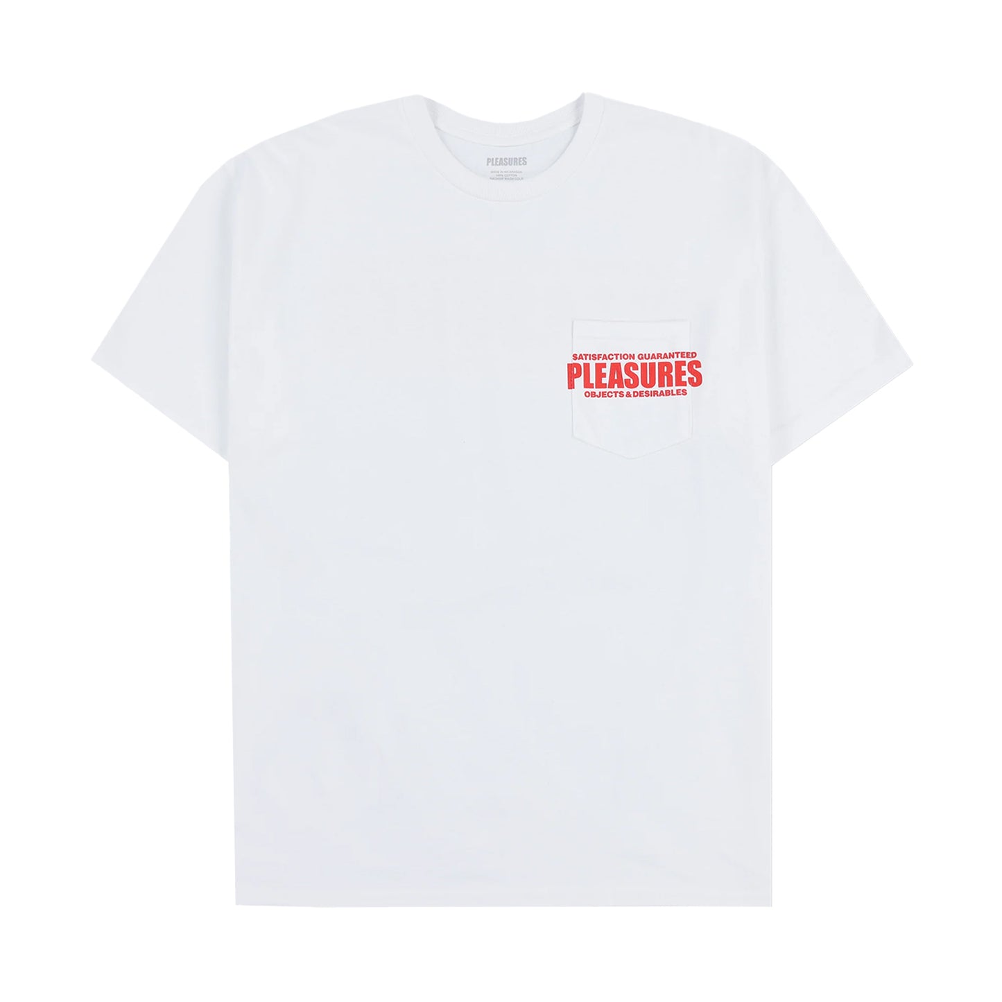 PLEASURES STAFF POCKET T-SHIRT WHITE