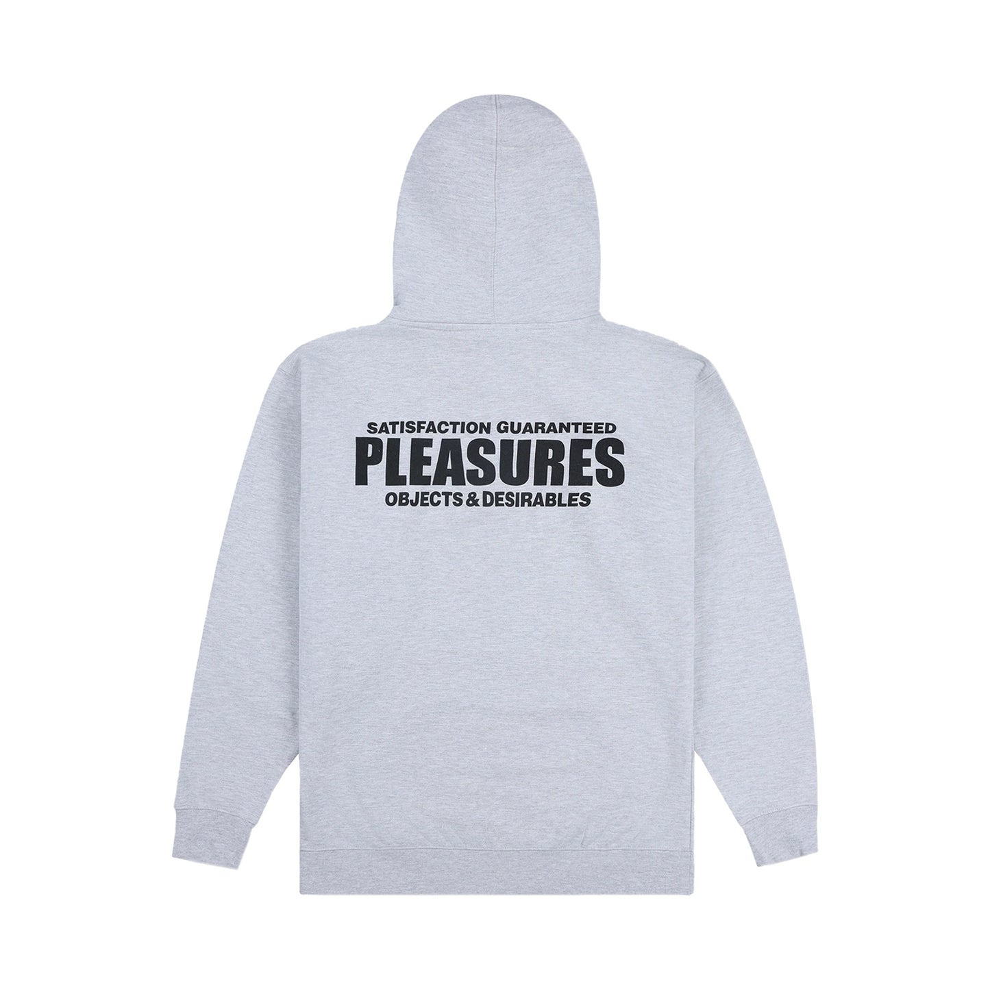 PLEASURES STAFF ZIP HOODIE HEATHER GREY