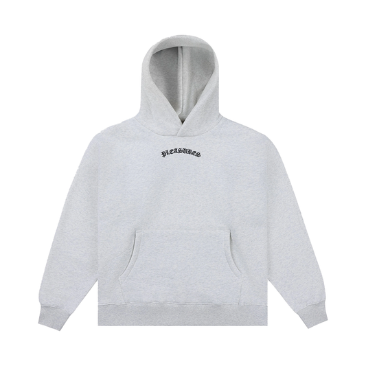 PLEASURES NEURAL HOODIE GREY MÉLANGE