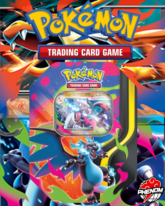 POKEMON TCG: MEGA CHARIZARD TIN (MEGA CHARIZARD X)