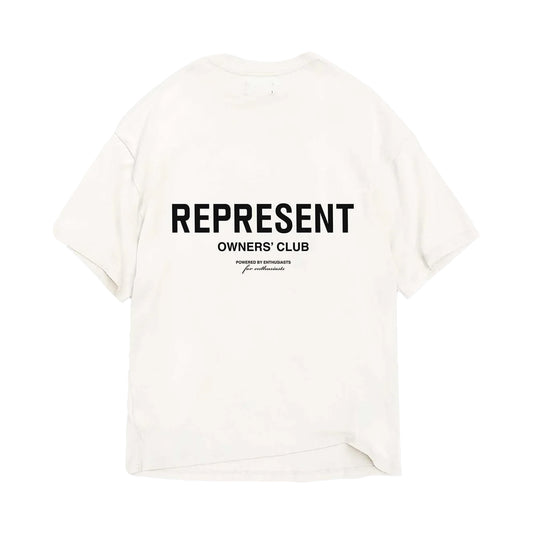 REPRESENT OWNER'S CLUB T-SHIRT ASH FLAT WHITE
