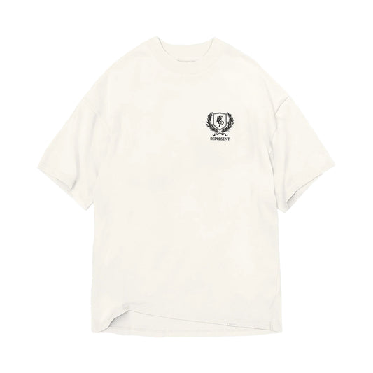 REPRESENT CREST T SHIRT FLAT WHITE