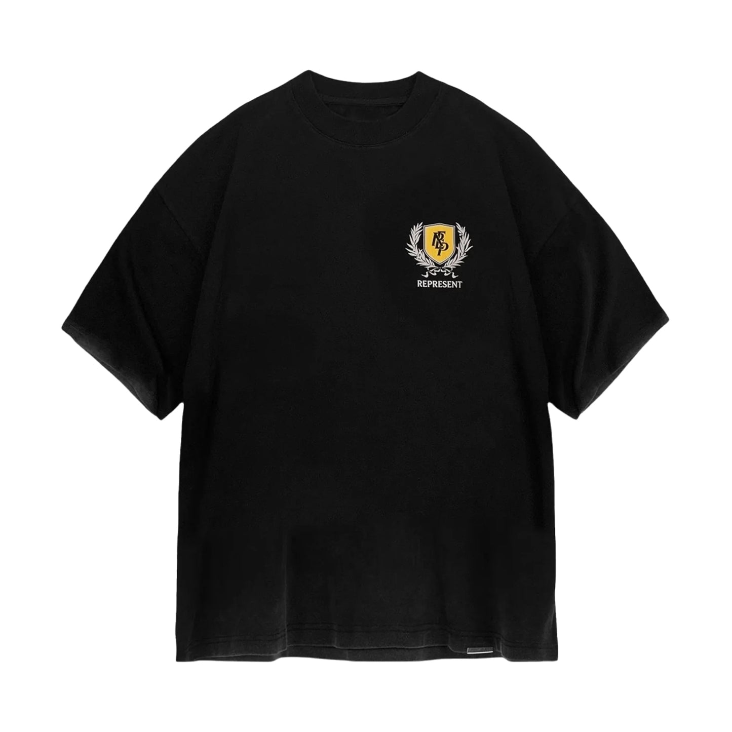 REPRESENT CREST T SHIRT VINTAGE BLACK