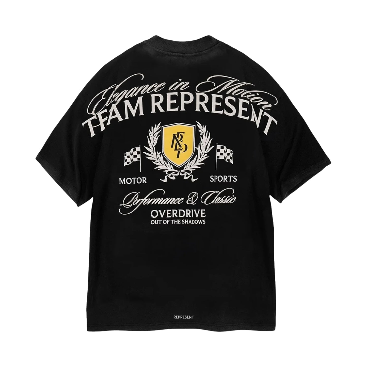 REPRESENT CREST T SHIRT VINTAGE BLACK