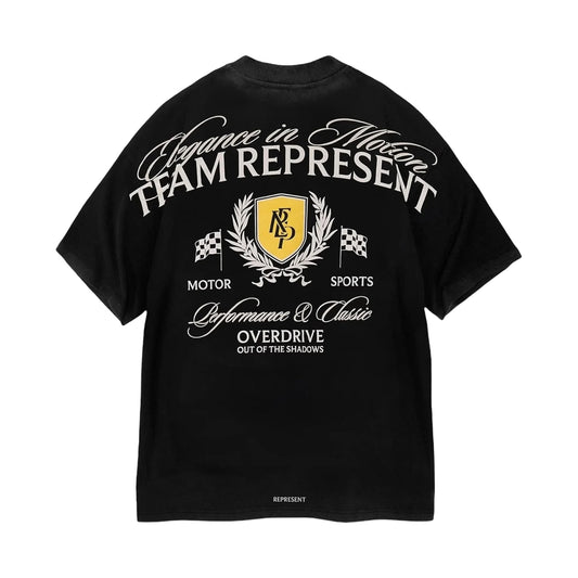 REPRESENT CREST T SHIRT VINTAGE BLACK