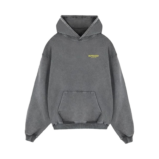 REPRESENT OWNER'S CLUB HOODIE VINTAGE GREY YELLOW