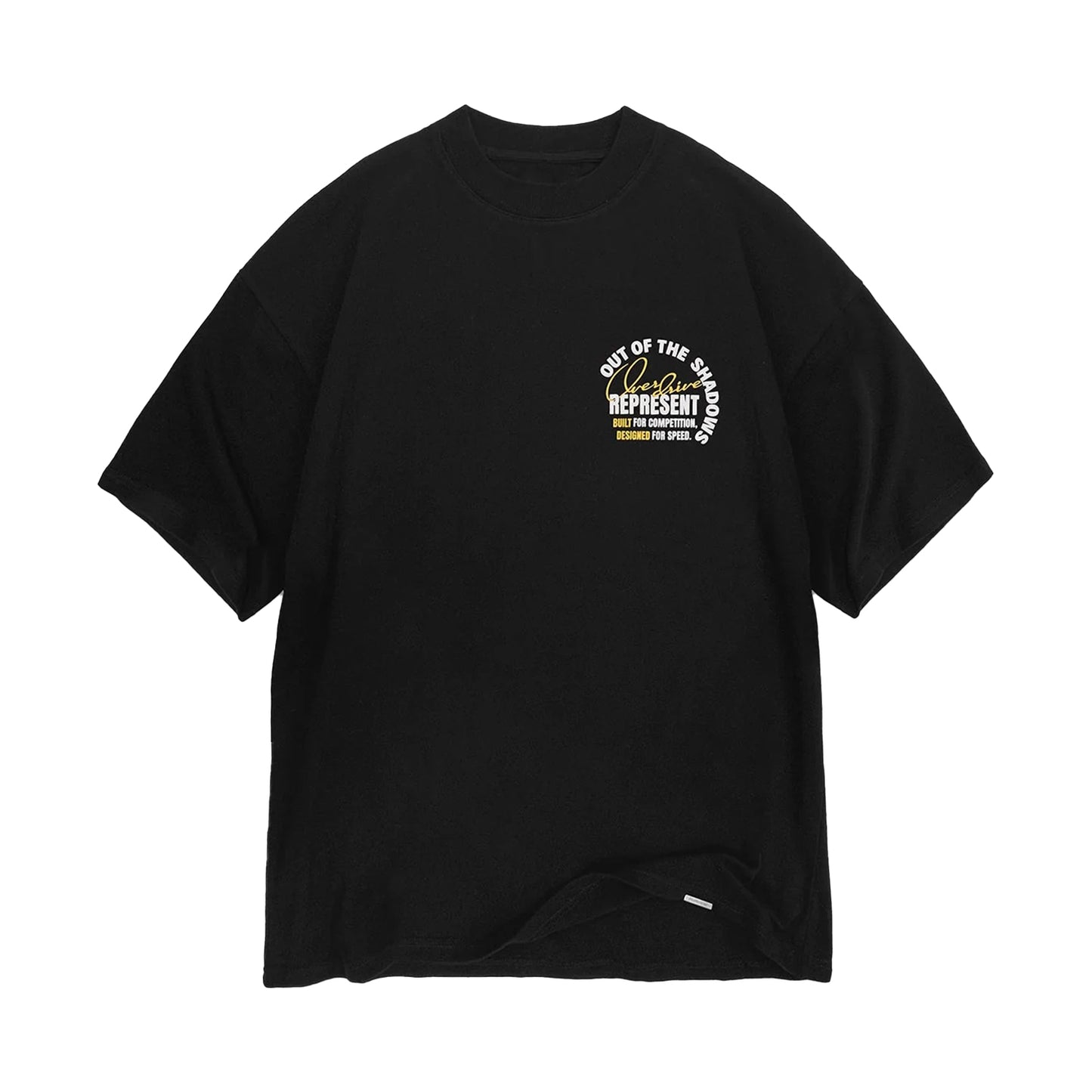 REPRESENT OUT OF THE SHADOWS T SHIRT STAINED BLACK