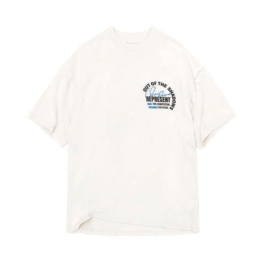 REPRESENT OUT OF THE SHADOWS T SHIRT FLAT WHITE