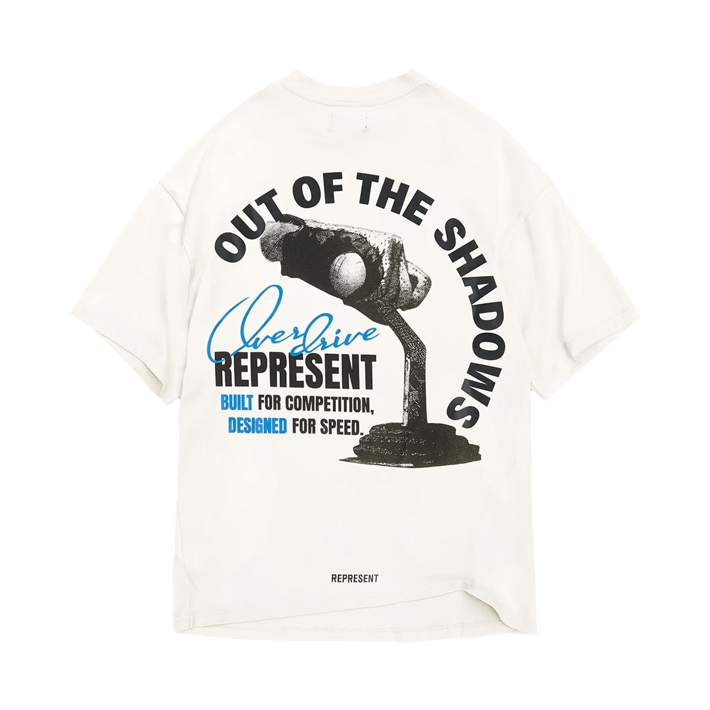 REPRESENT OUT OF THE SHADOWS T SHIRT FLAT WHITE