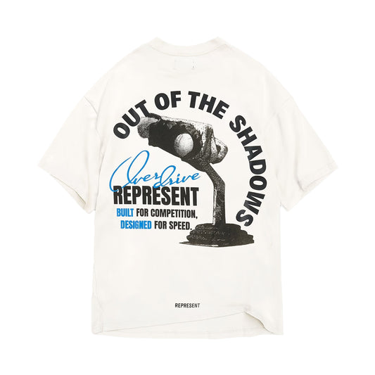 REPRESENT OUT OF THE SHADOWS T SHIRT FLAT WHITE