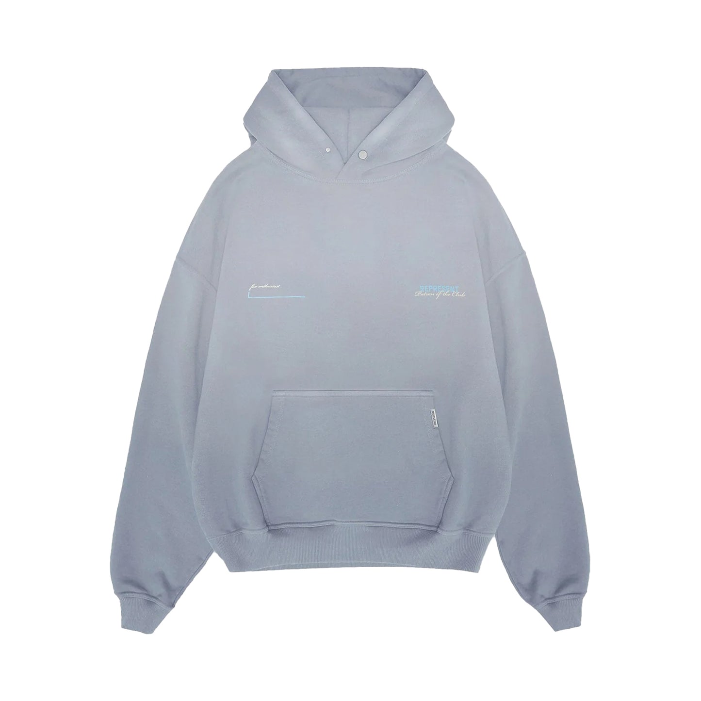 REPRESENT PATRON OF THE CLUB HOODIE WASHED GREY