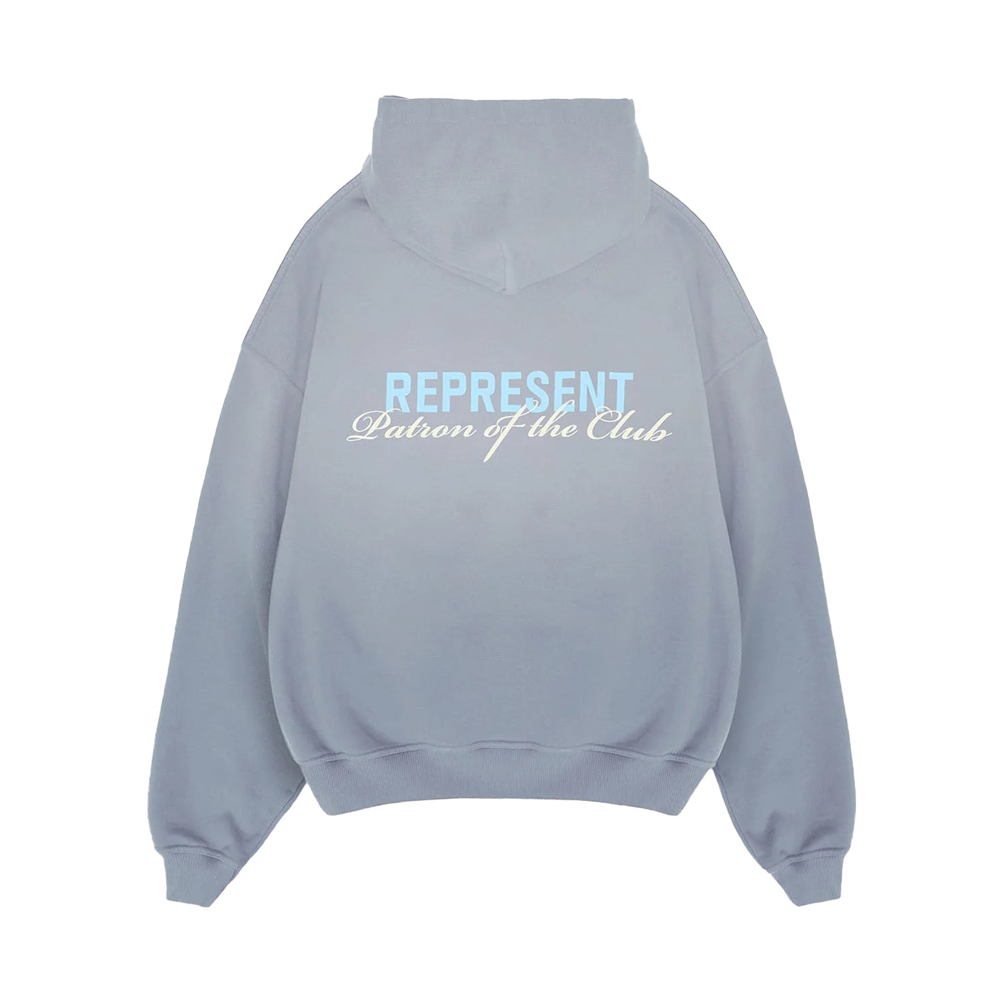 REPRESENT PATRON OF THE CLUB HOODIE WASHED GREY