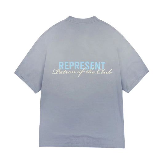 REPRESENT PATRON OF THE CLUB T-SHIRT WASHED GREY