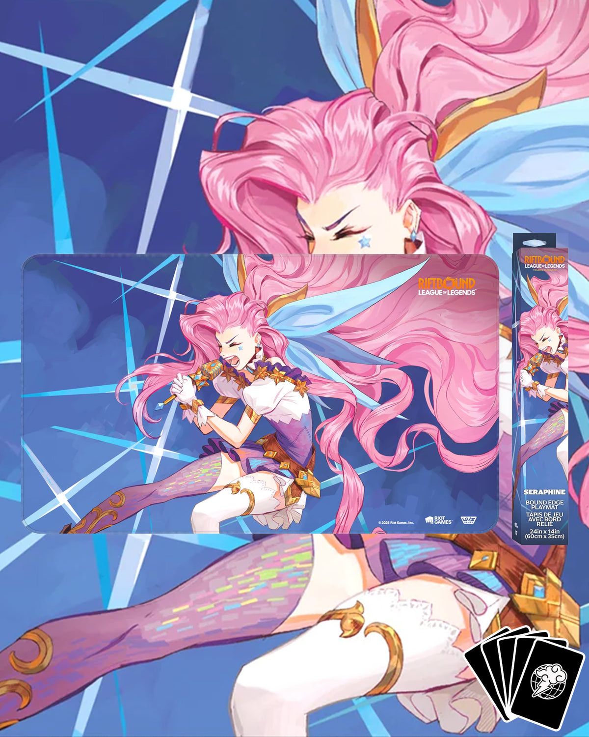 RIFTBOUND TCG: LEAGUE OF LEGENDS: SET 5 RADIANCE PLAYMAT 3: SERAPHINE STARRY-EYED SONGSTRESS