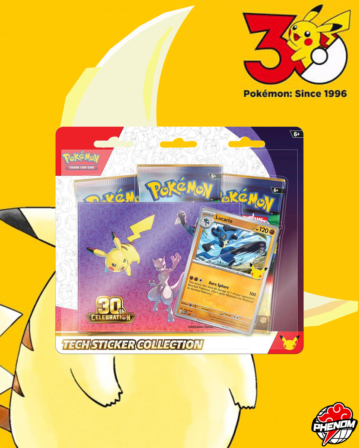 POKEMON TCG: 30TH CELEBRATION TECH STICKER COLLECTION LUCARIO - ME: 30TH CELEBRATION (Copy)