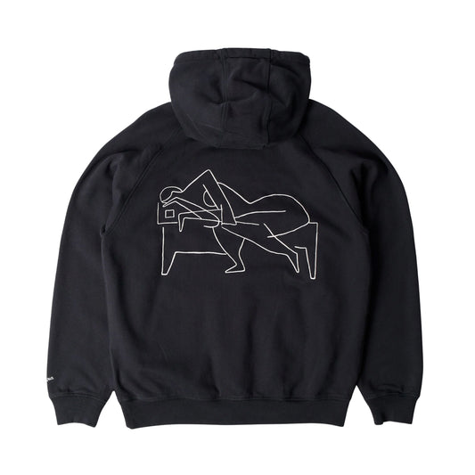 PARRA SLEEP NOW HOODED SWEATSHIRT BLACK