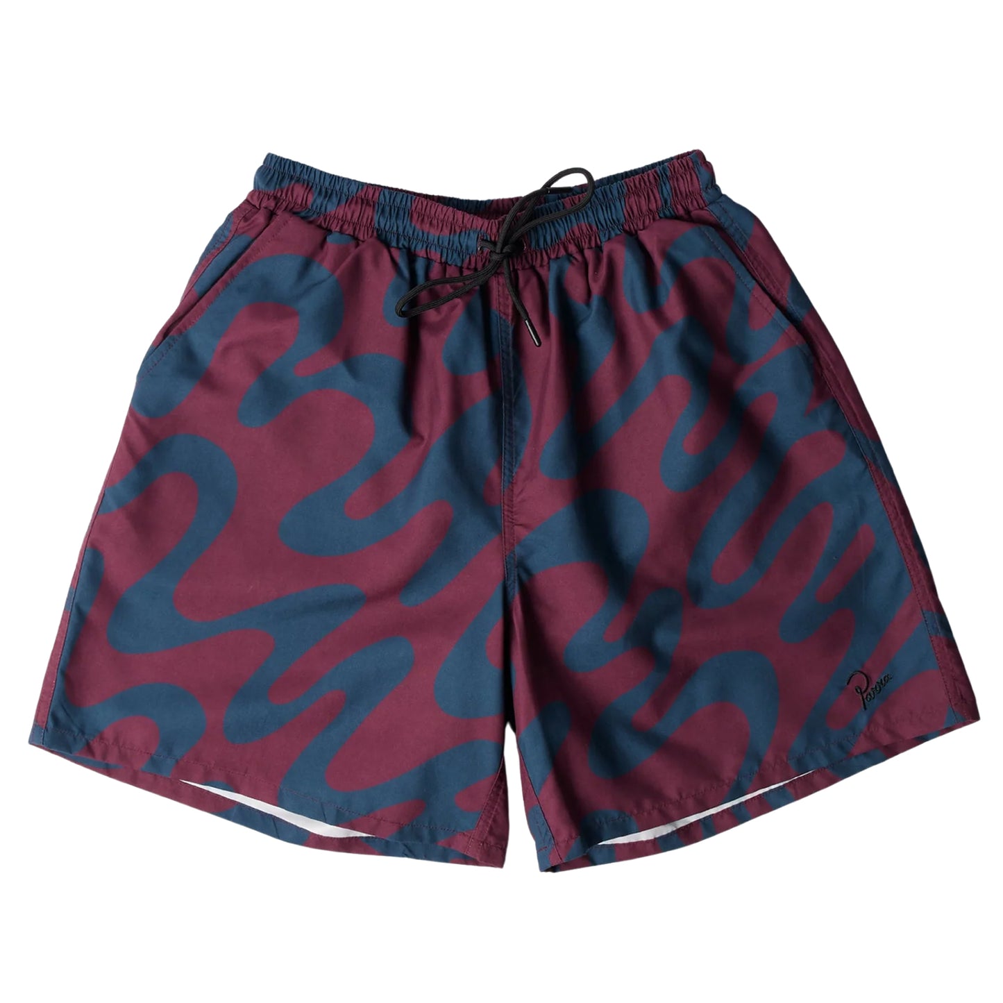 PARRA SPLASHED SWIM SHORTS BURGUNDY