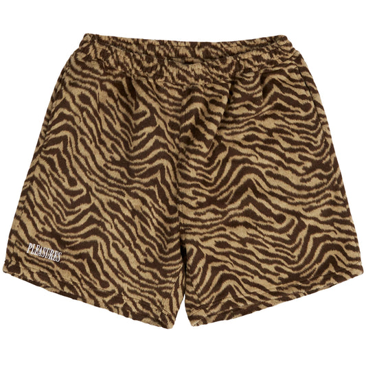 PLEASURES BREAKER FUZZY STRIPE SHORTS