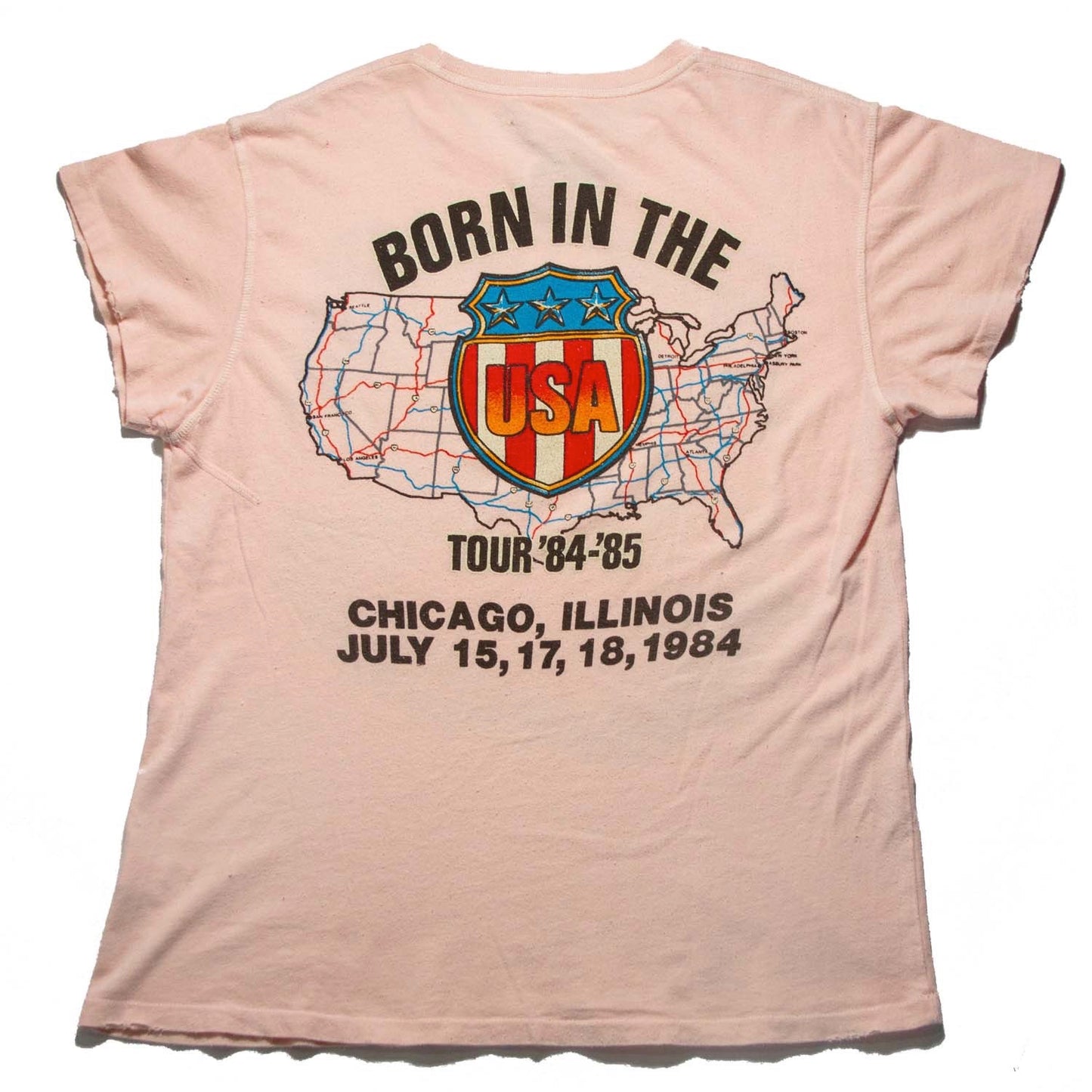 MADEWORN BRUCE SPRINGTEEN BORN IN THE U.S.A SS TEE