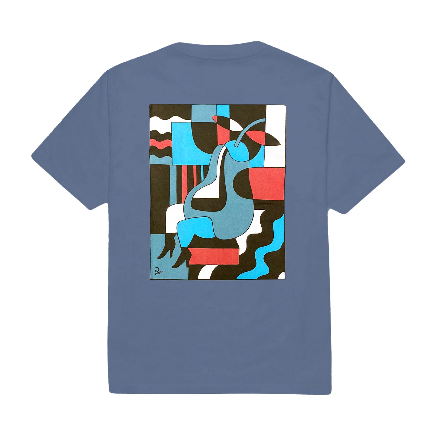PARRA BLUE SITTING PEAR T SHIRT
